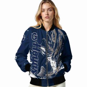 personalized georgetown hoyas fishing passion blue white jacket latest model