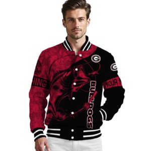 personalized georgia bulldogs fishing rod black jacket high quality