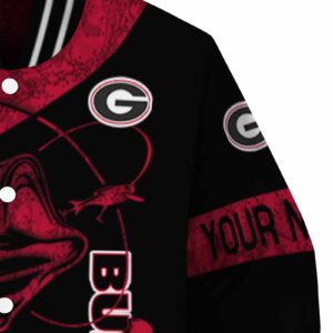 personalized georgia bulldogs fishing rod black jacket premium grade