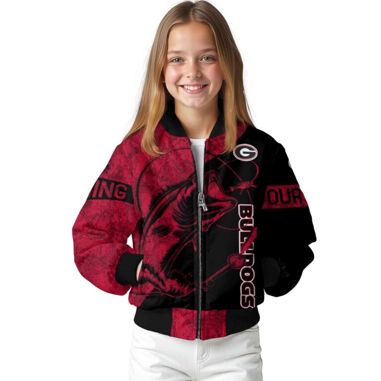 personalized georgia bulldogs fishing rod black jacket top rated