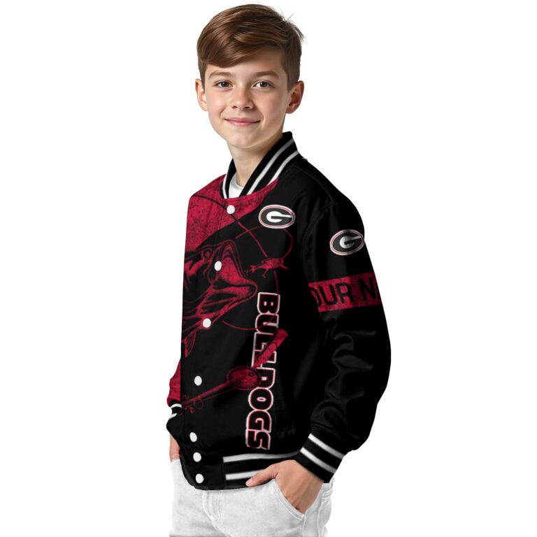 personalized georgia bulldogs fishing rod black jacket trendy