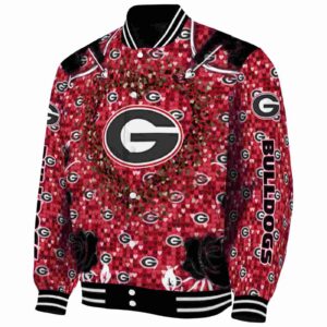 personalized georgia bulldogs heart explosion red jacket best selling