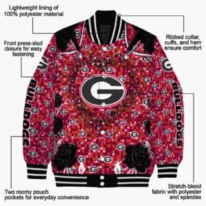 personalized georgia bulldogs heart explosion red jacket new arrival