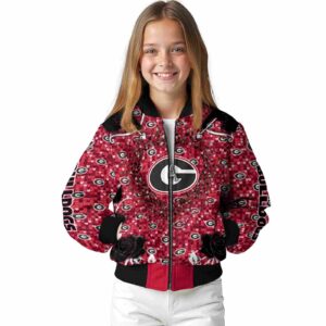 personalized georgia bulldogs heart explosion red jacket top rated
