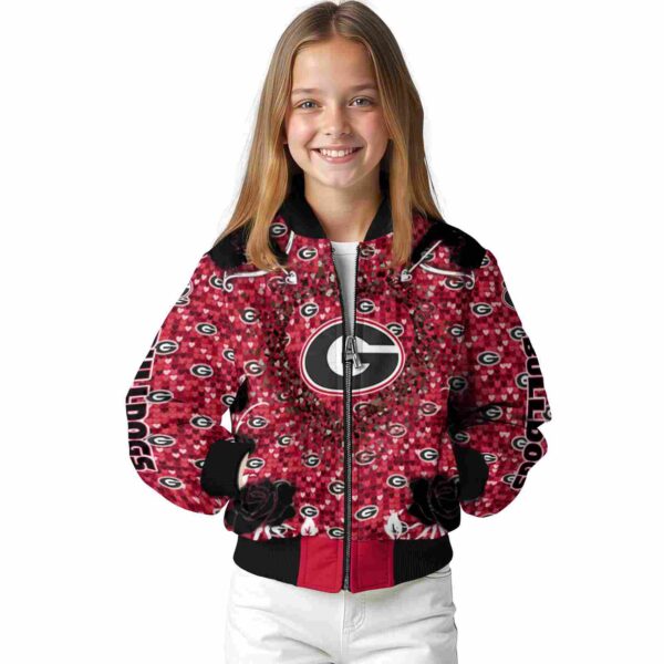 personalized georgia bulldogs heart explosion red jacket top rated