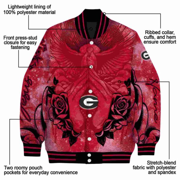 personalized georgia bulldogs praying hands red jacket new arrival