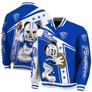personalized georgia state panthers mickey football blue white jacket fashion forward