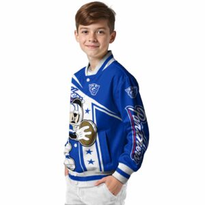 personalized georgia state panthers mickey football blue white jacket trendy