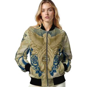 personalized georgia tech yellow jackets praying hands gold jacket latest model