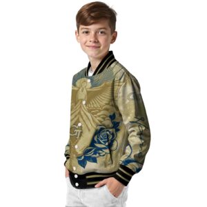 personalized georgia tech yellow jackets praying hands gold jacket trendy