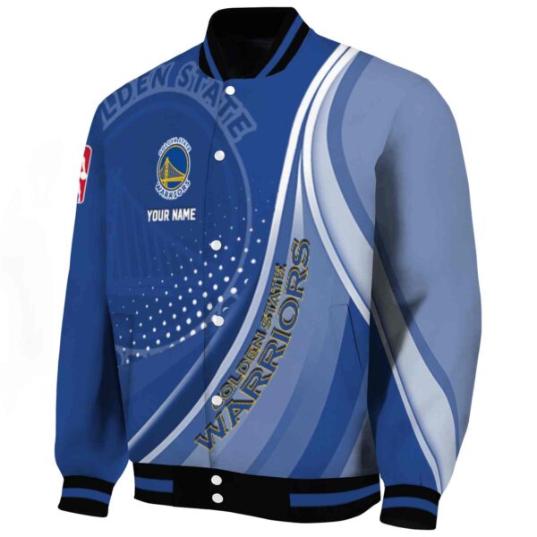 personalized golden state warriors wave patterns blue jacket best selling