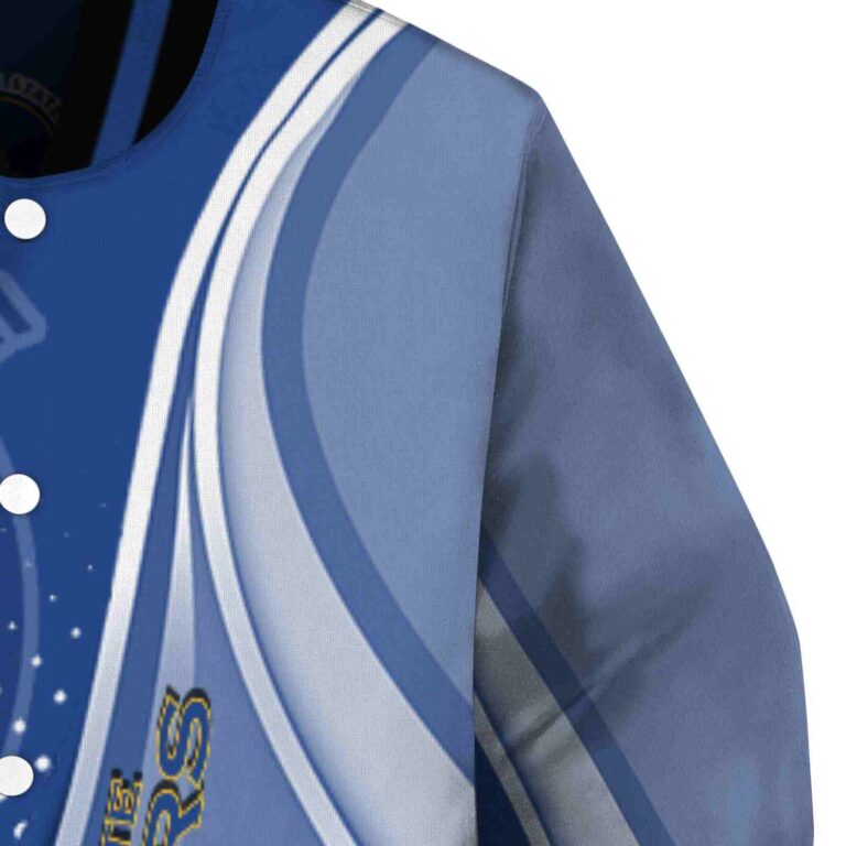 personalized golden state warriors wave patterns blue jacket premium grade