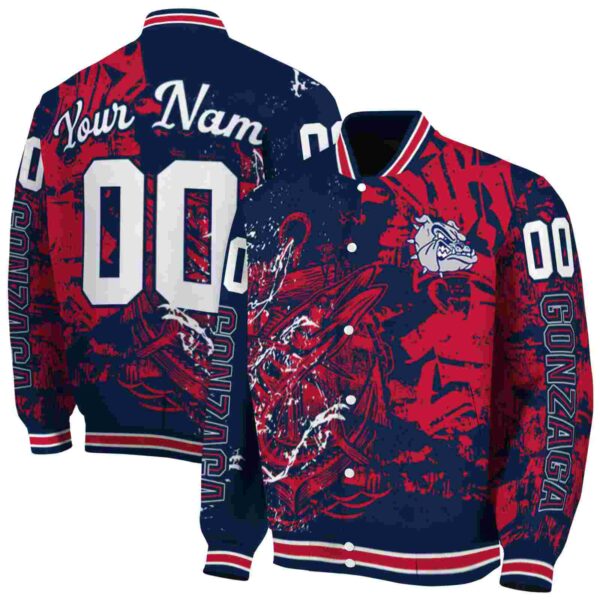 personalized gonzaga bulldogs fishing art blue jacket fashion forward