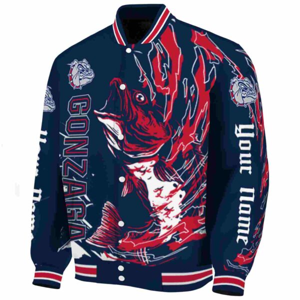 personalized gonzaga bulldogs fishing passion blue white jacket best selling