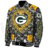 personalized green bay packers heart explosion green jacket best selling