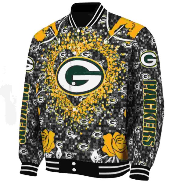 personalized green bay packers heart explosion green jacket best selling