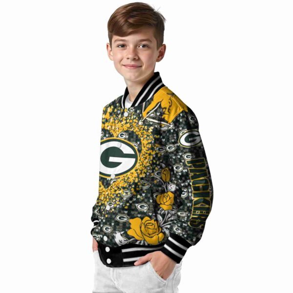 personalized green bay packers heart explosion green jacket trendy