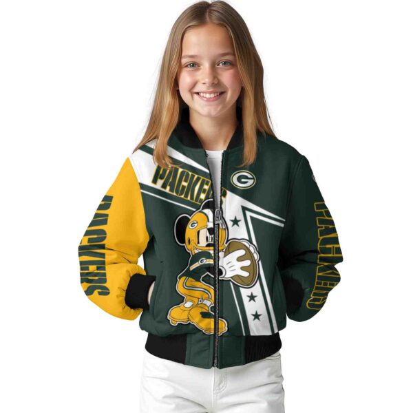 personalized green bay packers mickey football green white jacket top rated