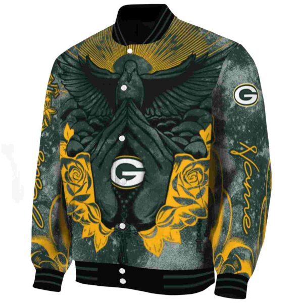 personalized green bay packers praying hands green jacket best selling