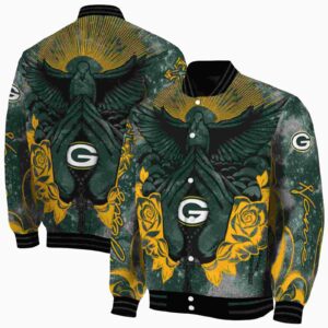 personalized green bay packers praying hands green jacket fashion forward