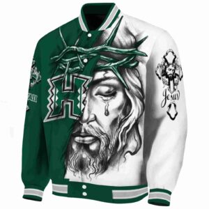 personalized hawaii rainbow warriors jesus tears green white jacket best selling