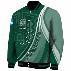 personalized hawaii rainbow warriors wave patterns green jacket best selling