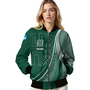 personalized hawaii rainbow warriors wave patterns green jacket latest model