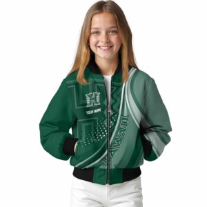 personalized hawaii rainbow warriors wave patterns green jacket top rated