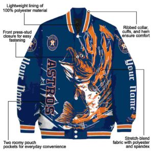 personalized houston astros fishing passion blue white jacket new arrival