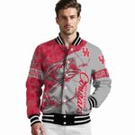 personalized houston cougars fishing rod gray jacket best selling