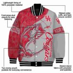personalized houston cougars fishing rod gray jacket best selling