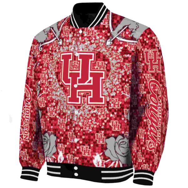 personalized houston cougars heart explosion red jacket best selling