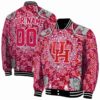 personalized houston cougars heart explosion red jacket fashion forward