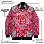 personalized houston cougars heart explosion red jacket best selling