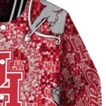 personalized houston cougars heart explosion red jacket best selling