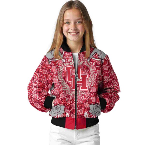 personalized houston cougars heart explosion red jacket top rated