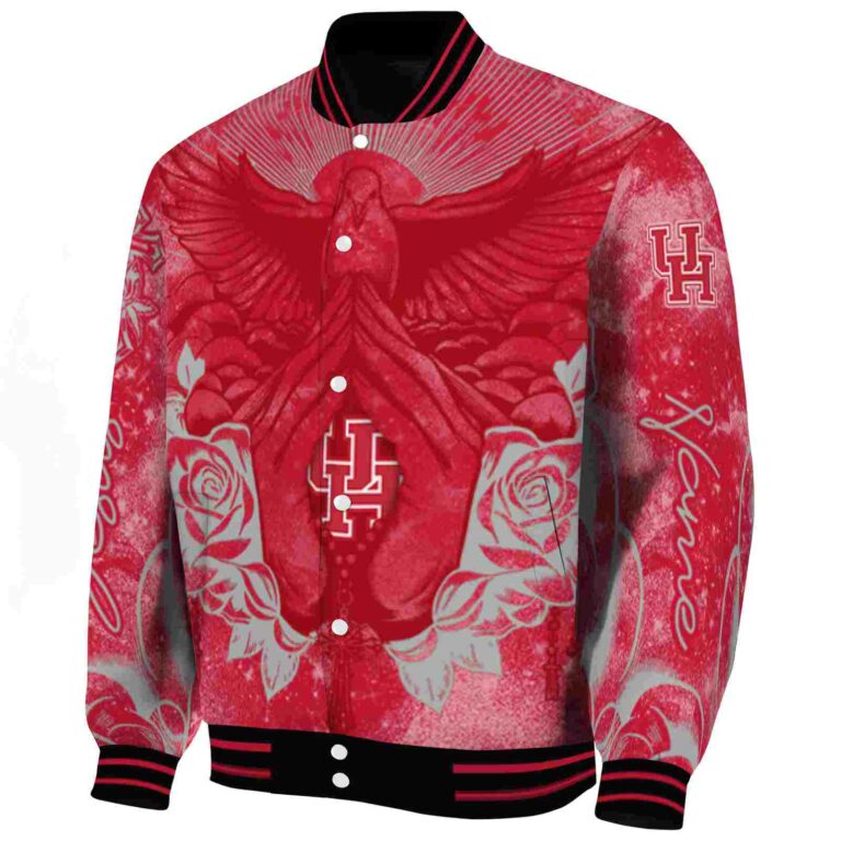 personalized houston cougars praying hands red jacket best selling