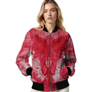 personalized houston cougars praying hands red jacket latest model