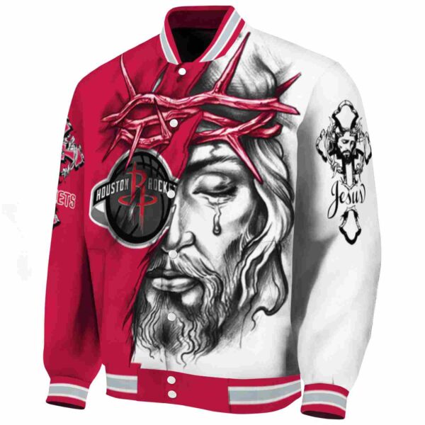 personalized houston rockets jesus tears red white jacket best selling