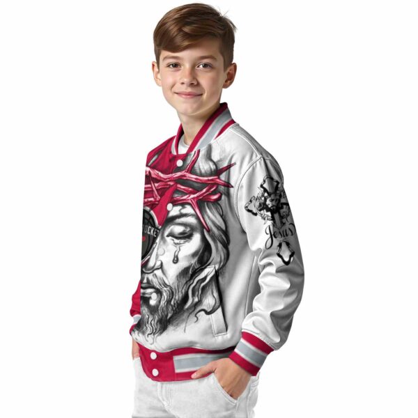 personalized houston rockets jesus tears red white jacket trendy