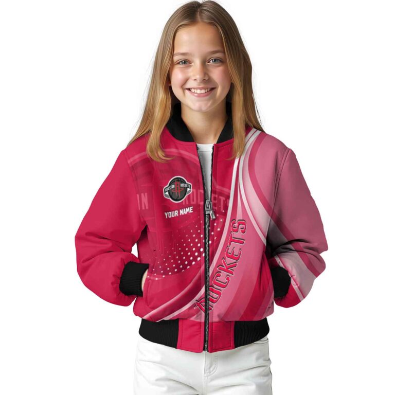 personalized houston rockets wave patterns red jacket top rated
