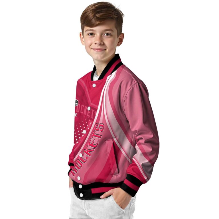personalized houston rockets wave patterns red jacket trendy