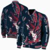 personalized houston texans fishing passion blue white jacket fashion forward