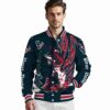 personalized houston texans fishing passion blue white jacket high quality