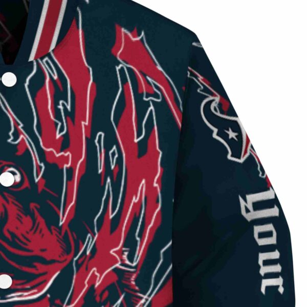 personalized houston texans fishing passion blue white jacket premium grade