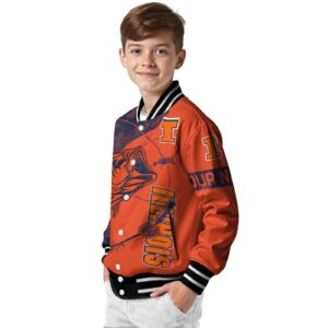 personalized illinois fighting illini fishing rod orange jacket trendy