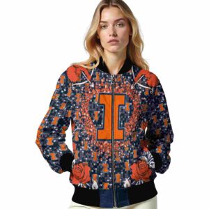 personalized illinois fighting illini heart explosion blue jacket latest model