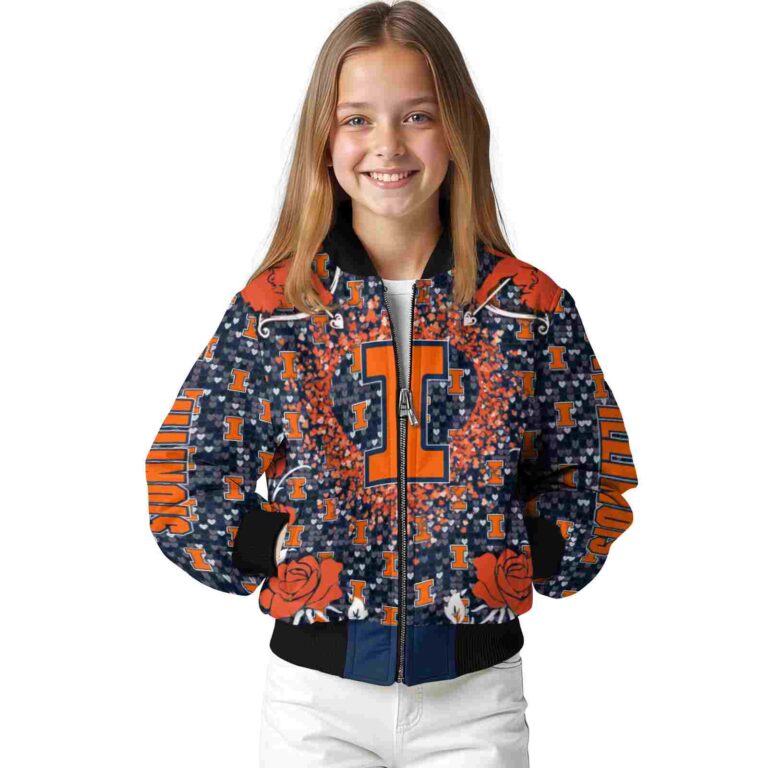 personalized illinois fighting illini heart explosion blue jacket top rated