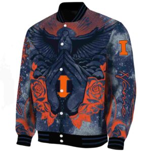 personalized illinois fighting illini praying hands blue jacket best selling