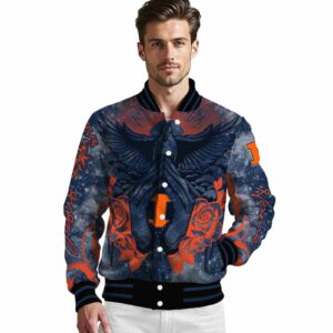 personalized illinois fighting illini praying hands blue jacket high quality